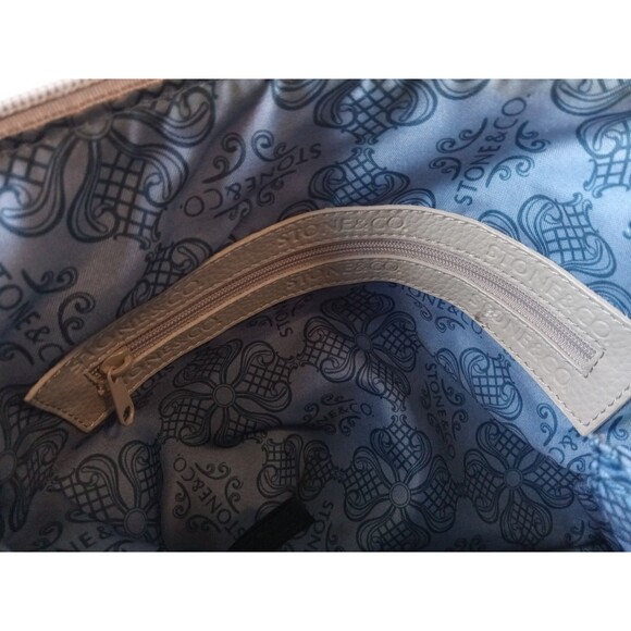 Stone & Co. Tan Beige Snakeprint Shoulder Bag EUC - Picture 9 of 16